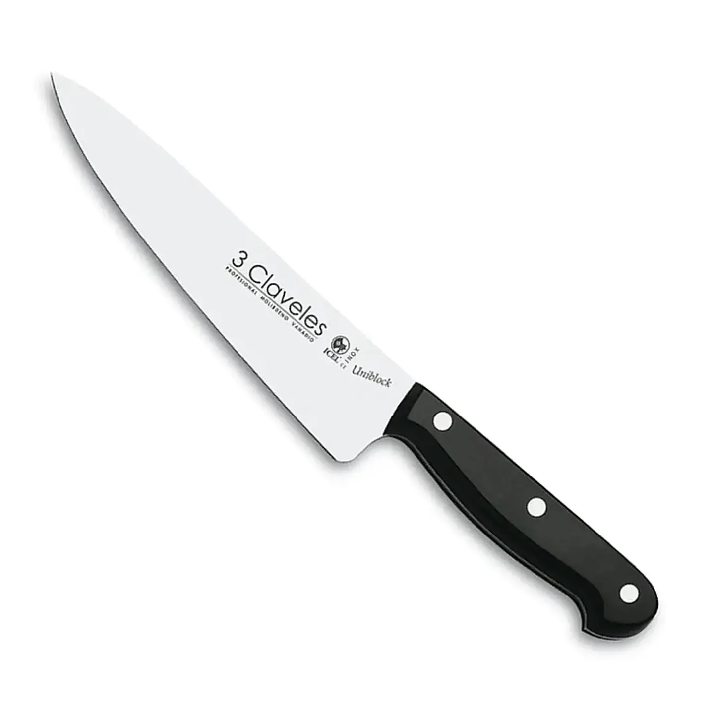 CUCHILLO 3 CLAVELES INOX UNIBLOCK 18CM 1