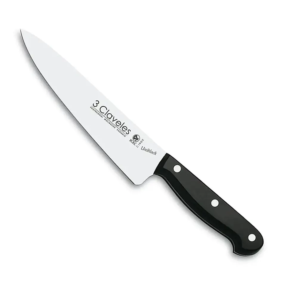 CUCHILLO 3 CLAVELES INOX UNIBLOCK 18CM 1