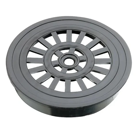 REJILLA PILETA DE 4"  REDONDA NEGRA HOFFENS