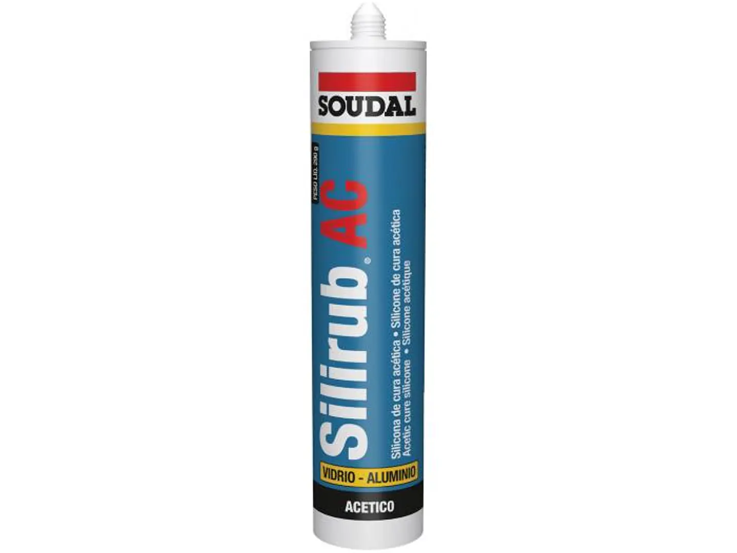 SILIC NEGRA 280ML SOUDAL SILIRUB AC 1