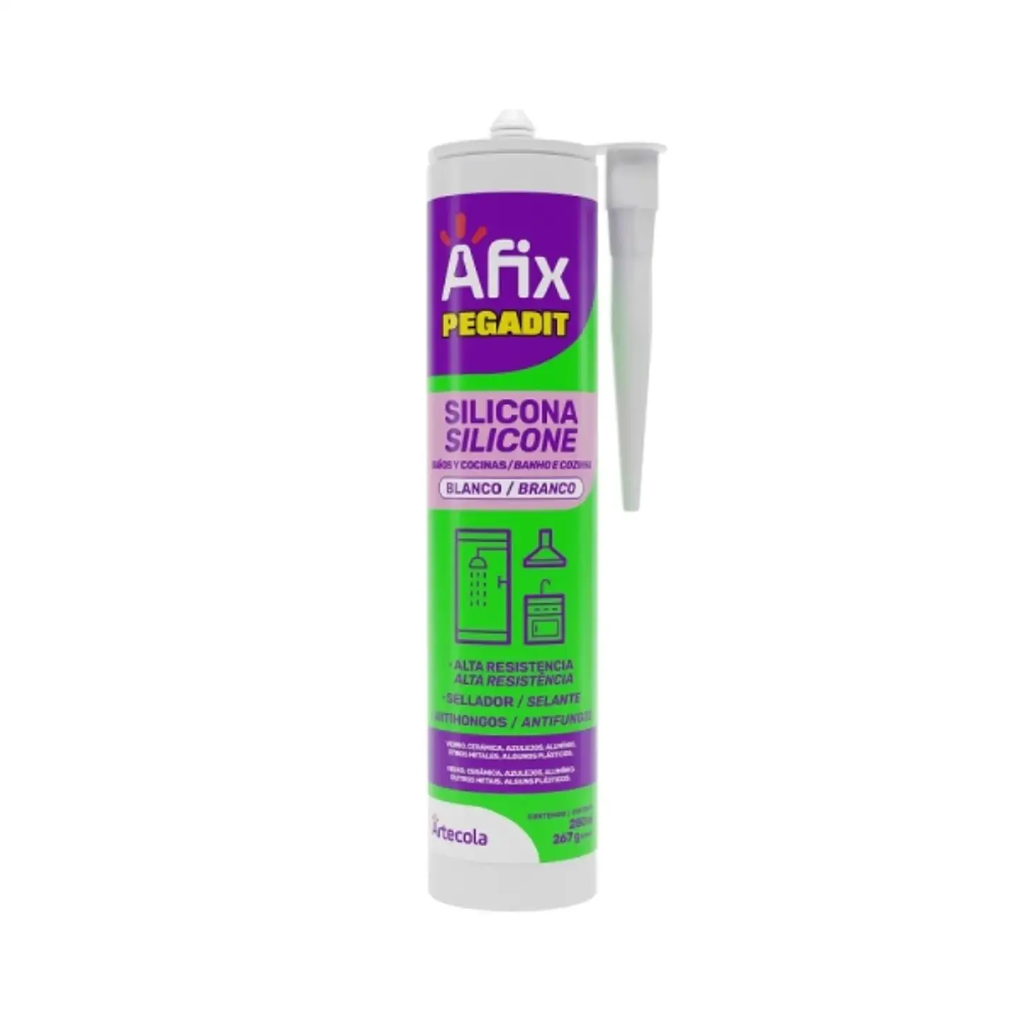 SILICONA BLANCA 280ML AFIX FUNGUICIDA 1