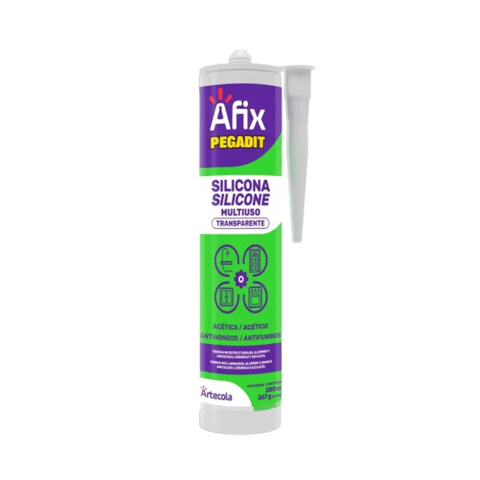 SILICONA TRANSPARENTE 280ML AFIX FUNGUICIDA MULTIUSO 1