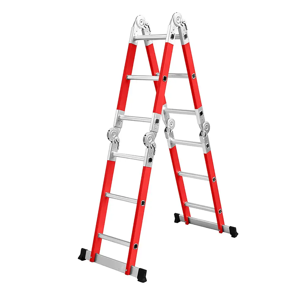 ESCALERA PLEGABLE MULTIPROPOSITO 4X3 3.36MT ACERO ALUM 1