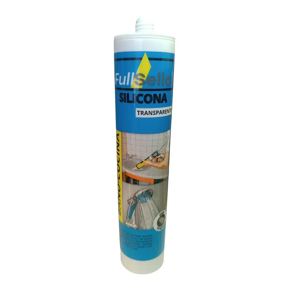 SILICONA TRANSPARENTE FULLSELLO CON FUNGUICIDA ACETICA 1