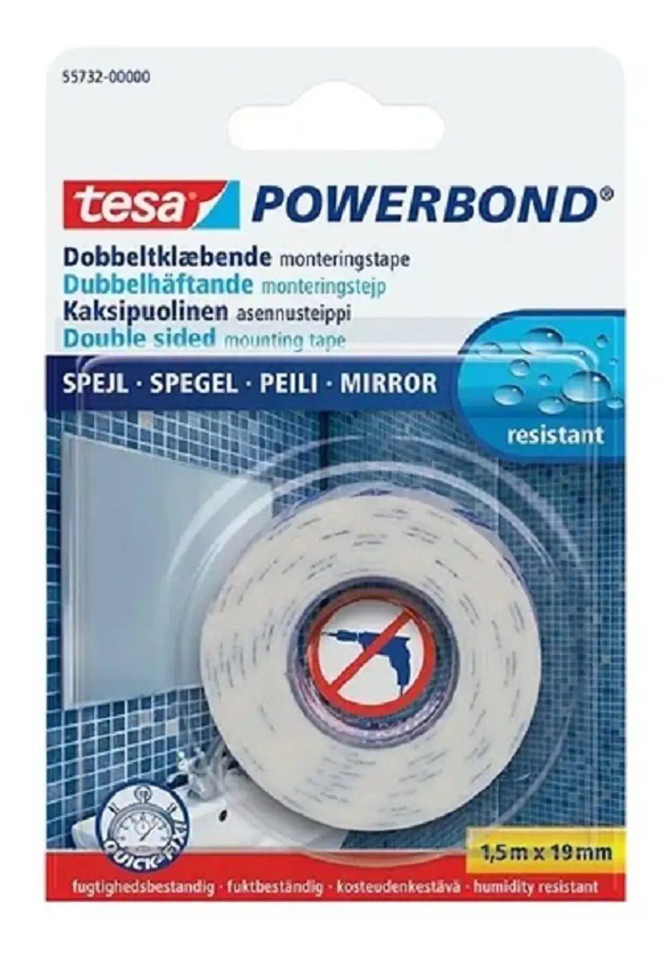 CINTA DOBLE FAZ OBJETOS PESADOS 1.5M 19MM 1