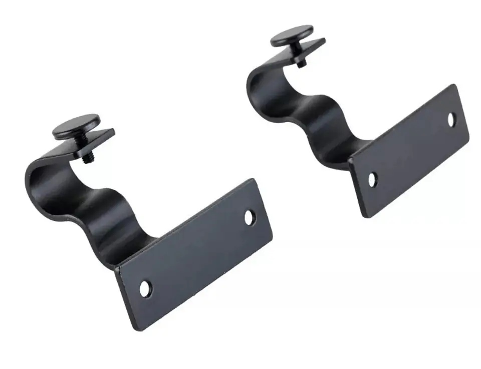 SOPORTE SIMPLE TECHO C/FIJACION 19MM NEGRO 2 UNID 1