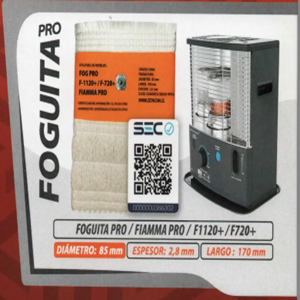 MECHA ESTUFA FOGUITA PRO FAAMMA 1