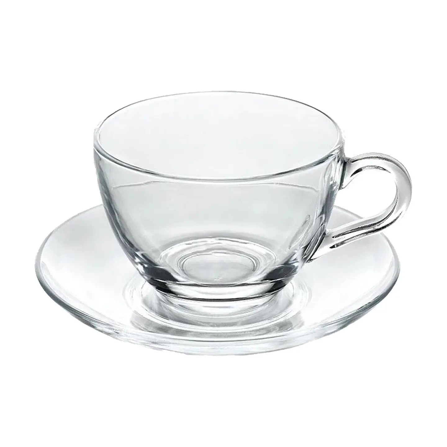 TAZA DE VIDRIO CON PLATO 440ML 1
