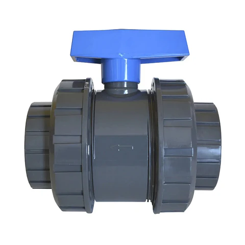 LLAVE PASO BOLA PVC C/UNION AMERICANA HI 1/2