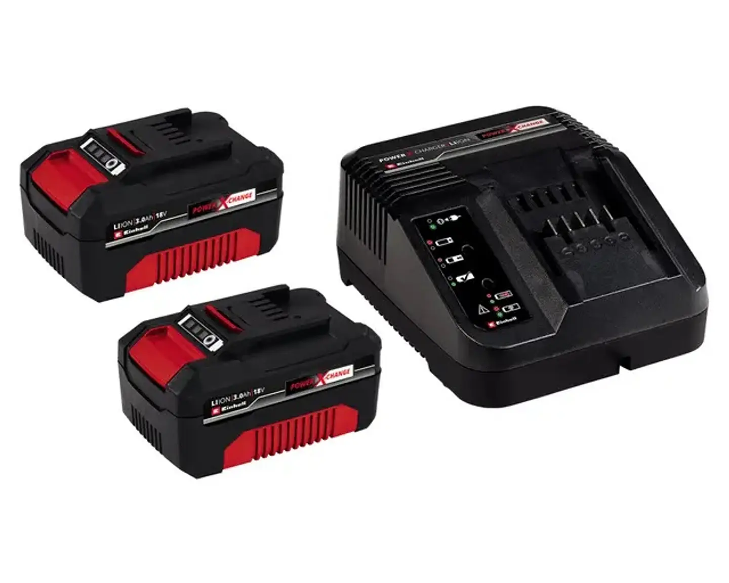 CARGADOR CON 2 BATERIAS 3AH POWER X CHANGE 1