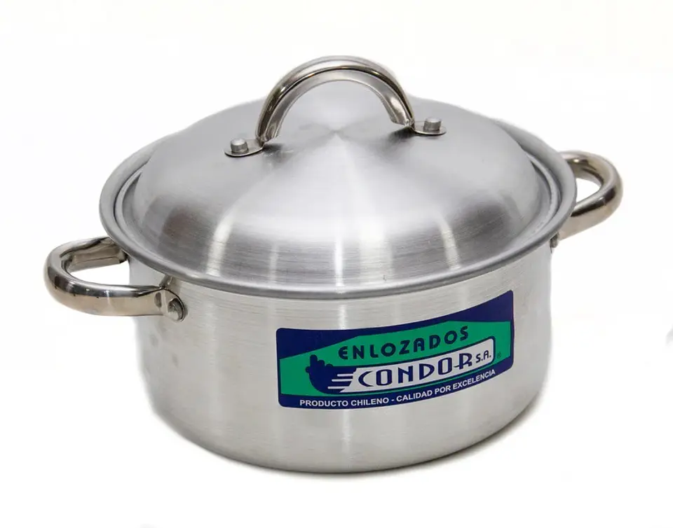 CACEROLA ALUMINIO 30CM C/ASA ACERO INOX CONDOR 1
