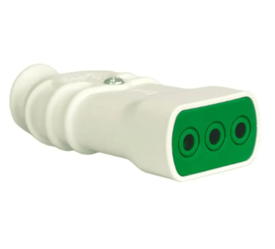 ENCHUFE HEMBRA FANTON 16A CON TIERRA BLANCO 1