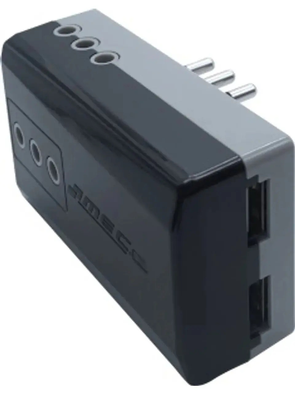 ADAPTADOR ENCHUFE MACHO TRIPLE CON 2 USB 1
