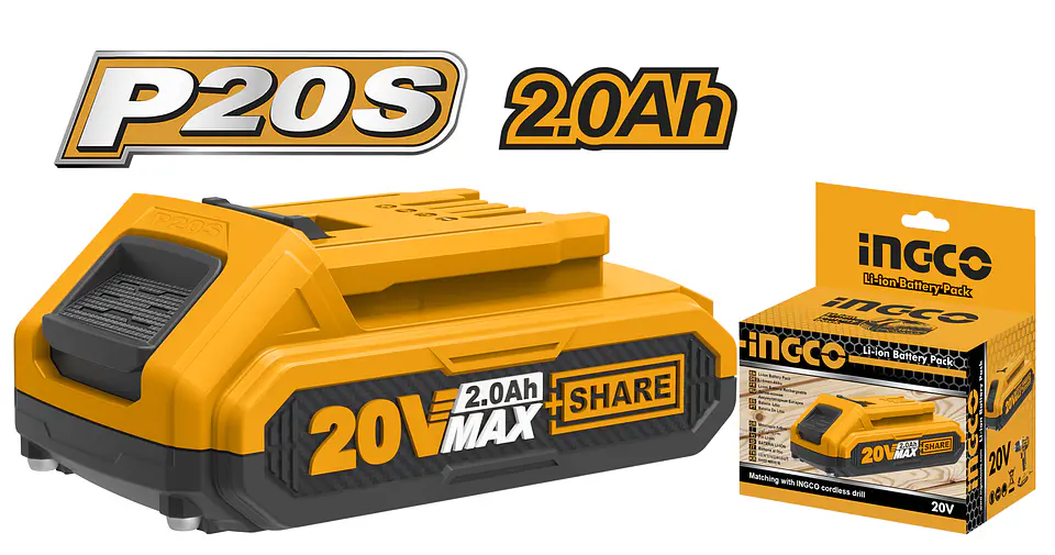 BATERIA DE LITIO INGCO 20V 2AH ADAPTABLE 1