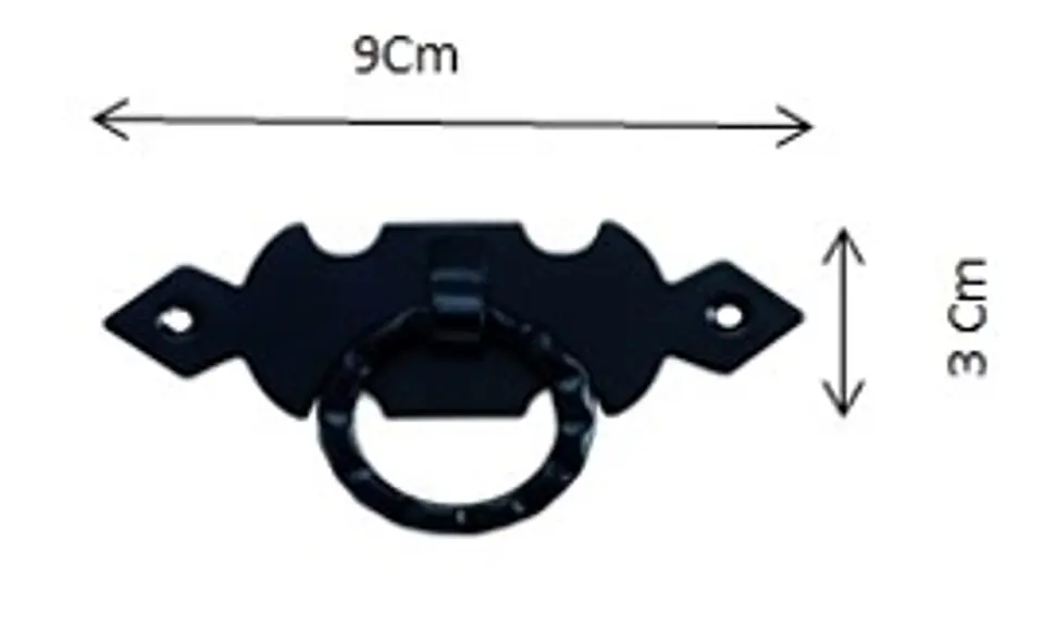 TIRADOR ANILLA REFERENCIA 28HA 90 X 30 NEGRO 1
