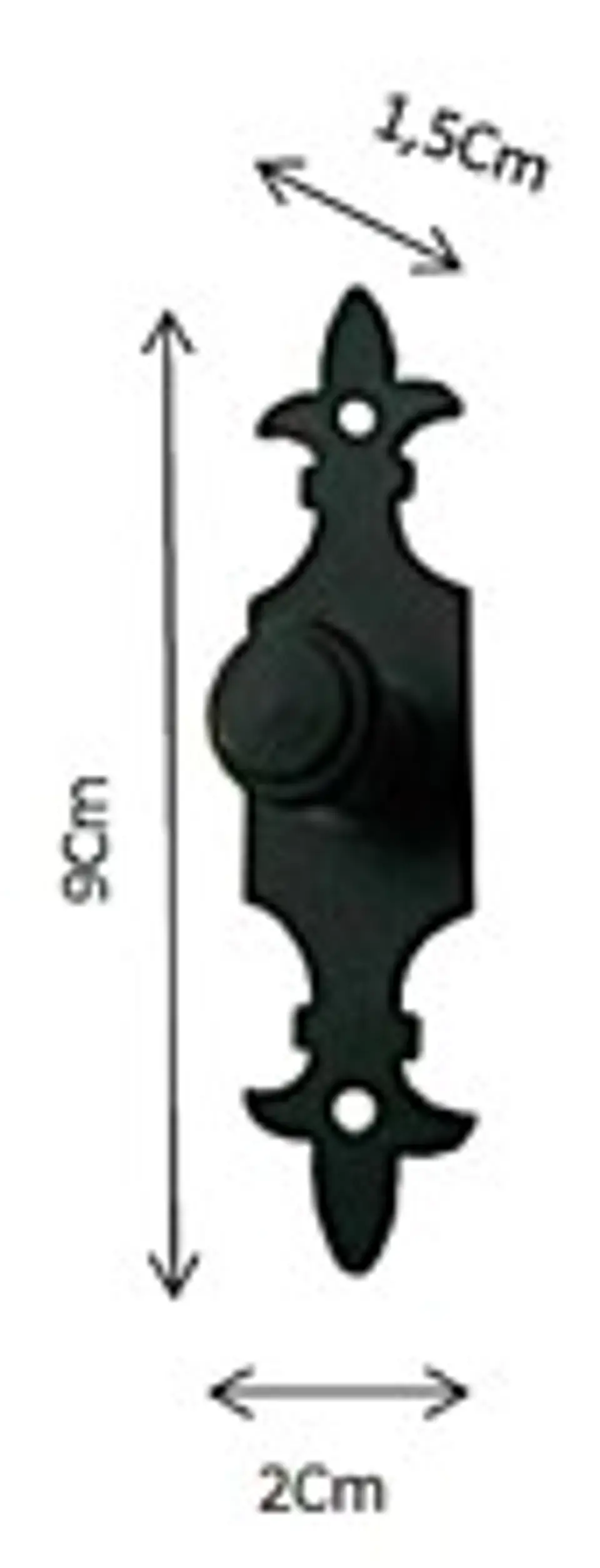 TIRADOR PERILLA 3 1/2 PLACA FLOR 1