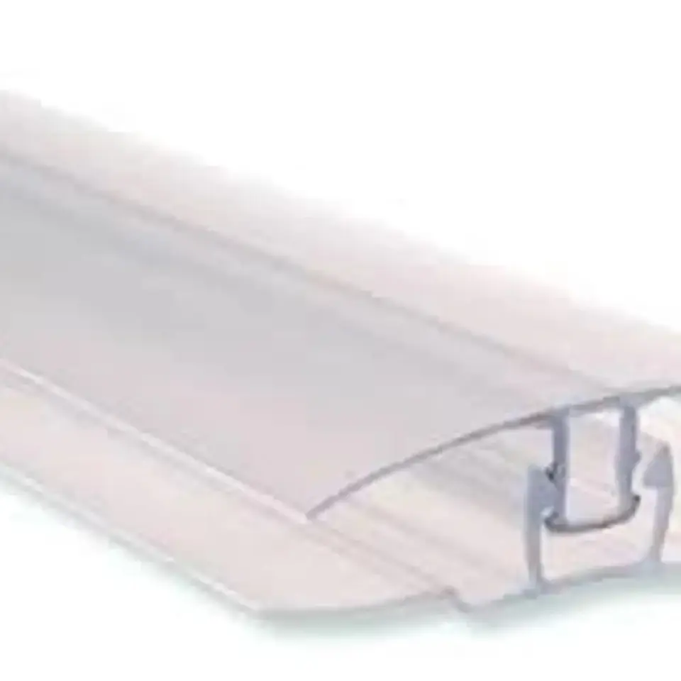 PERFIL POLICARBONATO H C/CLIP TRANSP 2.90X4 6MM 1