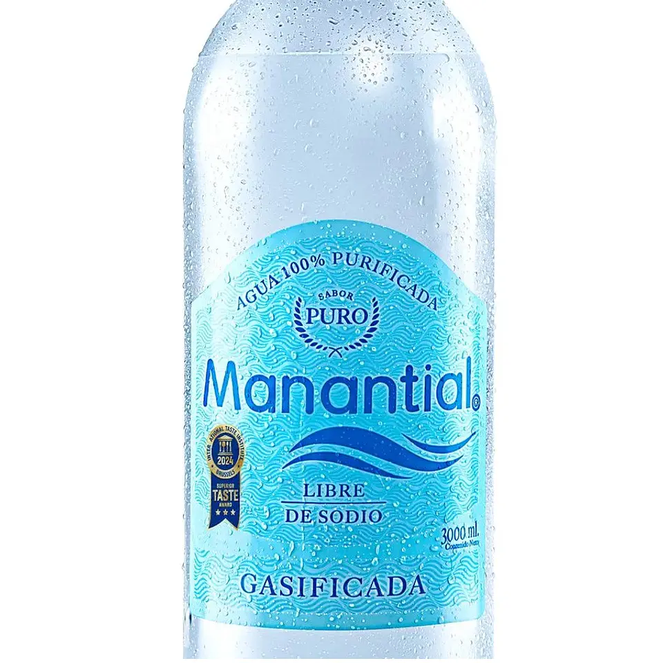 AGUA MANANTIAL GASIFICADA 3L 1