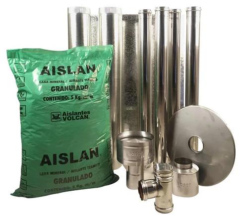 KIT INSTALACION BOSCA VERTICAL PELLET 80MM X 4MTS