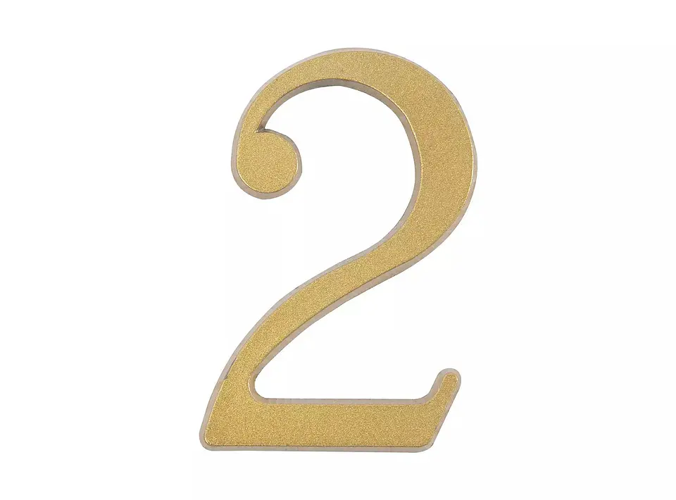 NUMERO TIPO BRONCE 7CM N°2 1