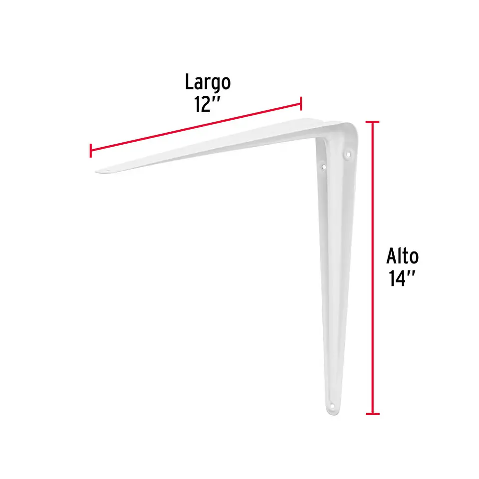 ESCUADRA PARA REPISA 12X14 BLANCA 1