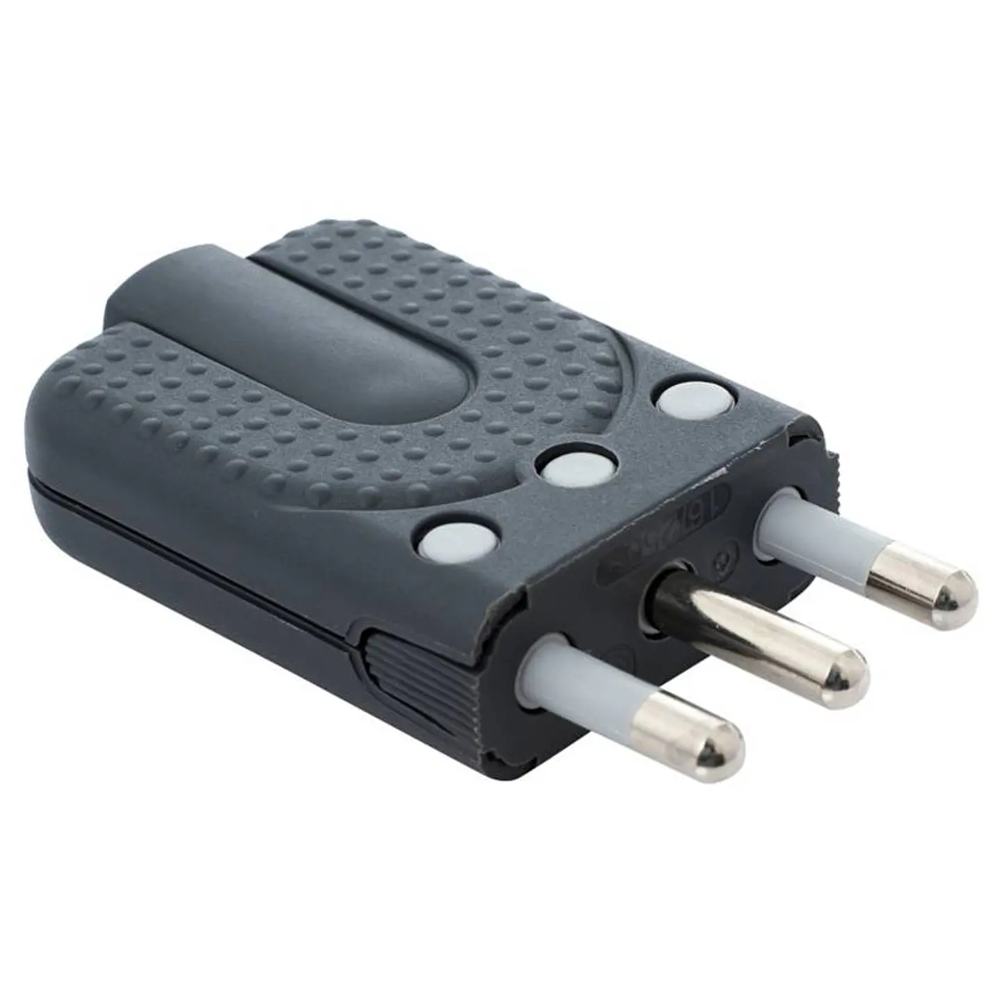 ENCHUFE MACHO BTICINO 2P+T 10A CORNER 1