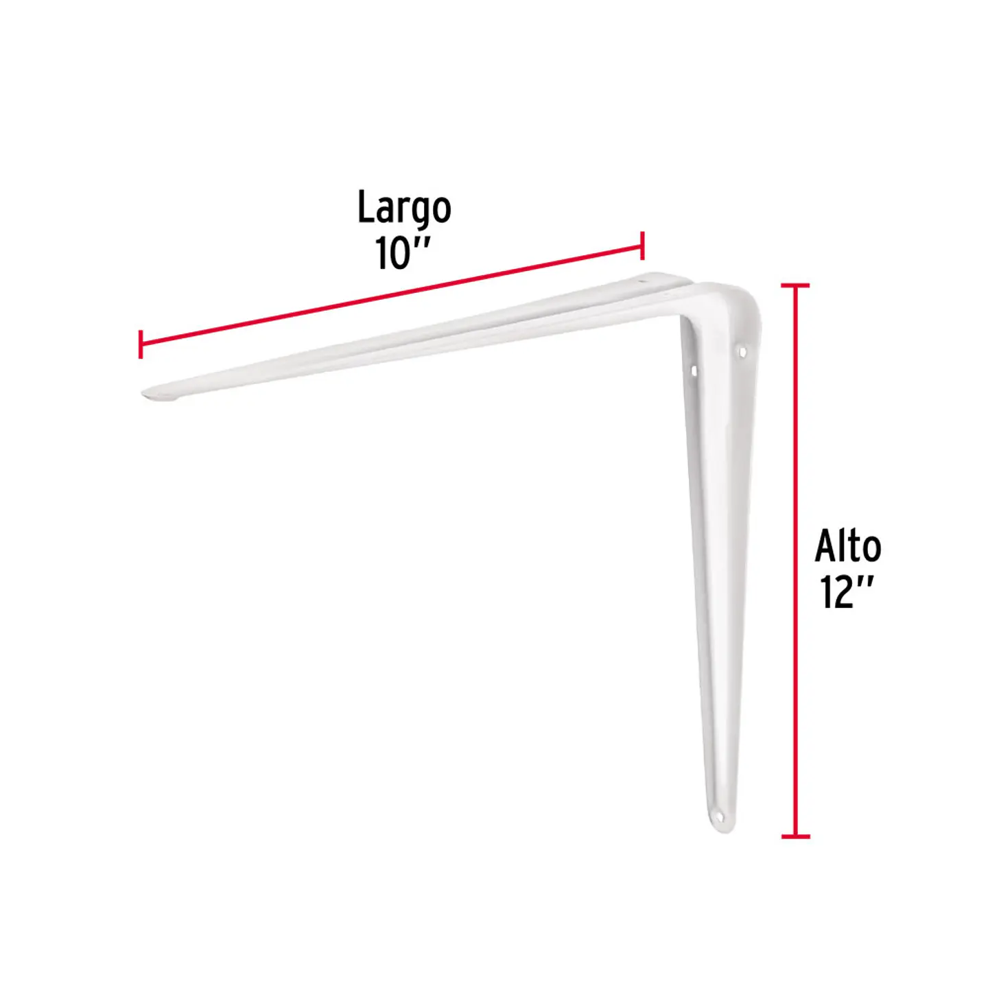 ESCUADRA PARA REPISA 10X12 BLANCA 1