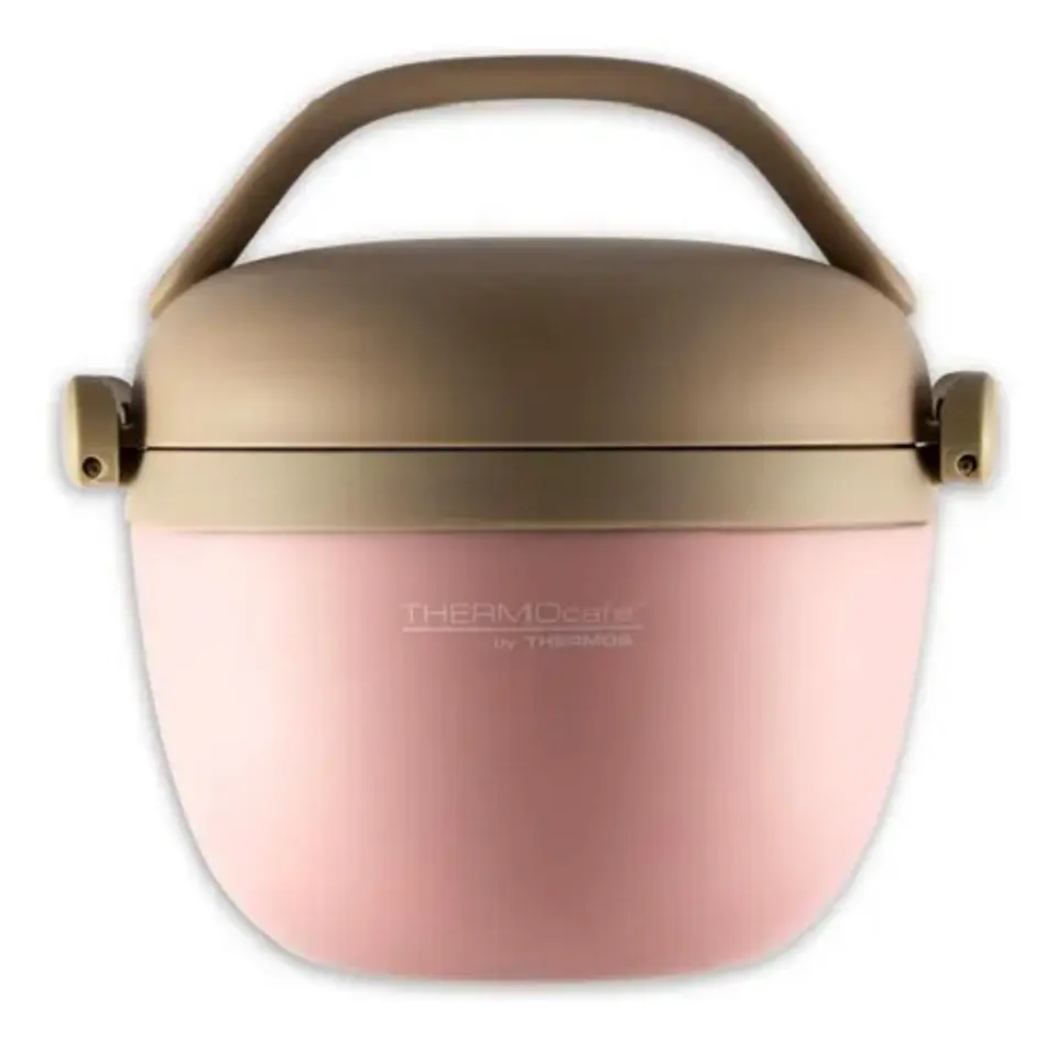 TERMO COMIDA ACERO INOX DOMO 600ML ROSA 1
