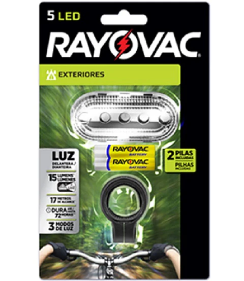 LINTERNA BICICLETA 5 LED RAYOVAC BIKE5LED