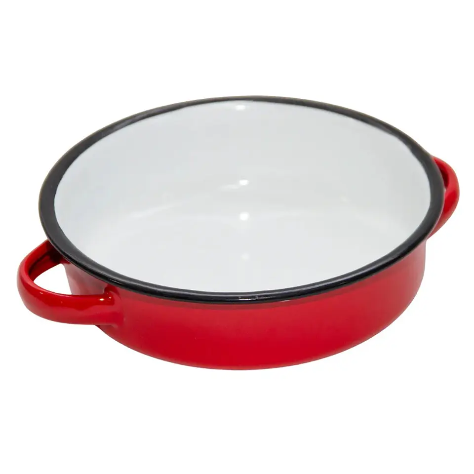 PAILA HUEVO ENLOZADA ROJA 16CM 1
