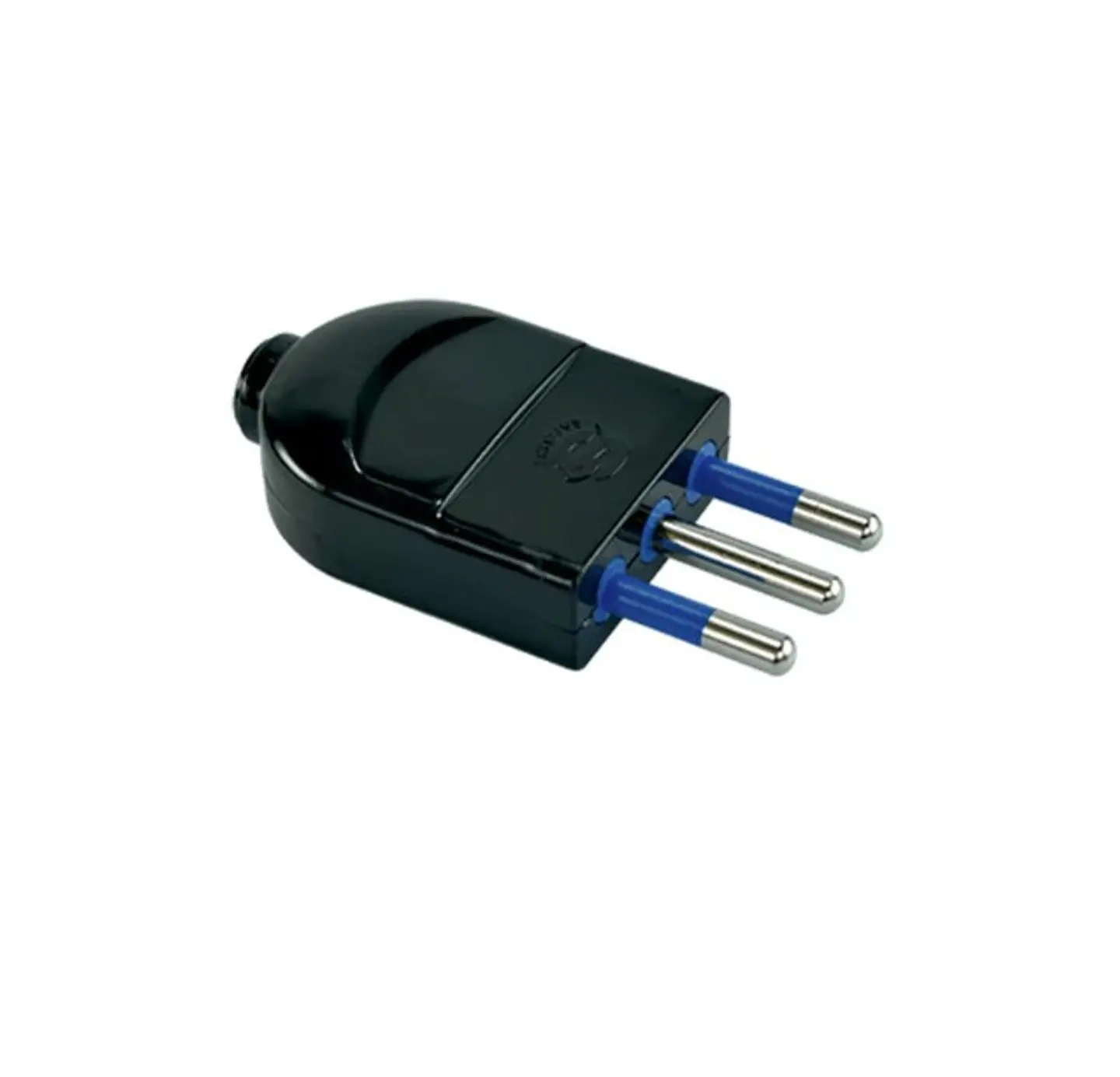 ENCHUFE MACHO LEXO 10A 2P+T NEGRO 1