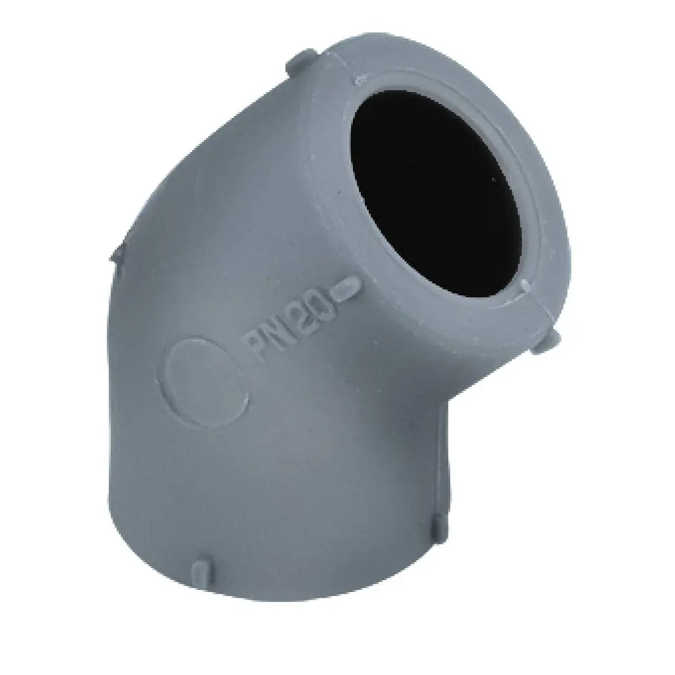 CODO PPR 20MM X 45° GRIS 1