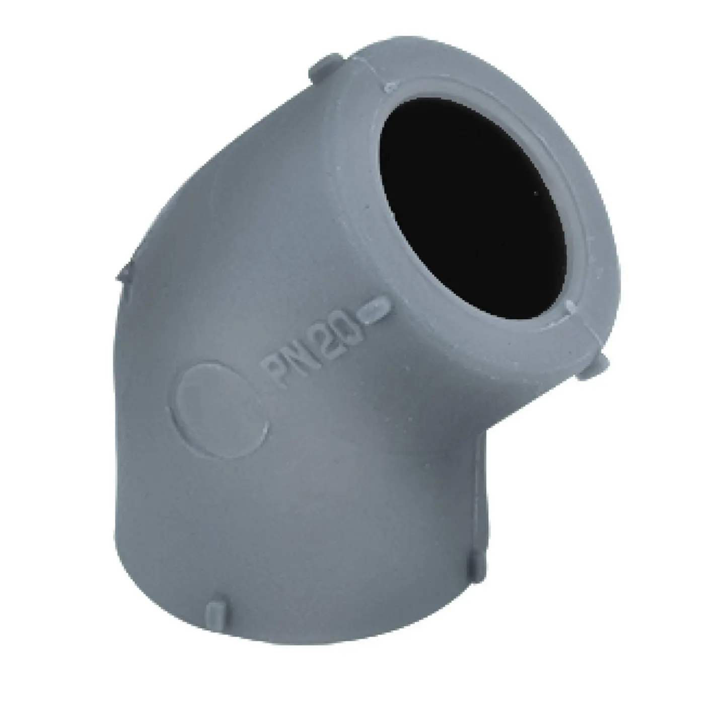 CODO PPR 25MM X 45° GRIS 1