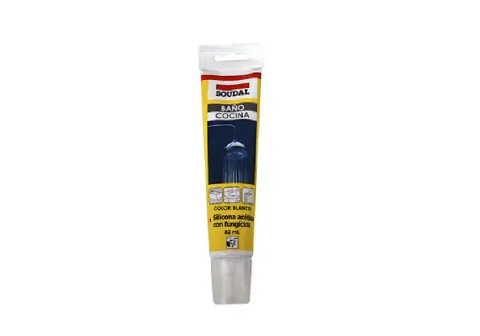 SILICONA BLANCA 82ML SOUDAL CON FUNGUICIDA POMO 1