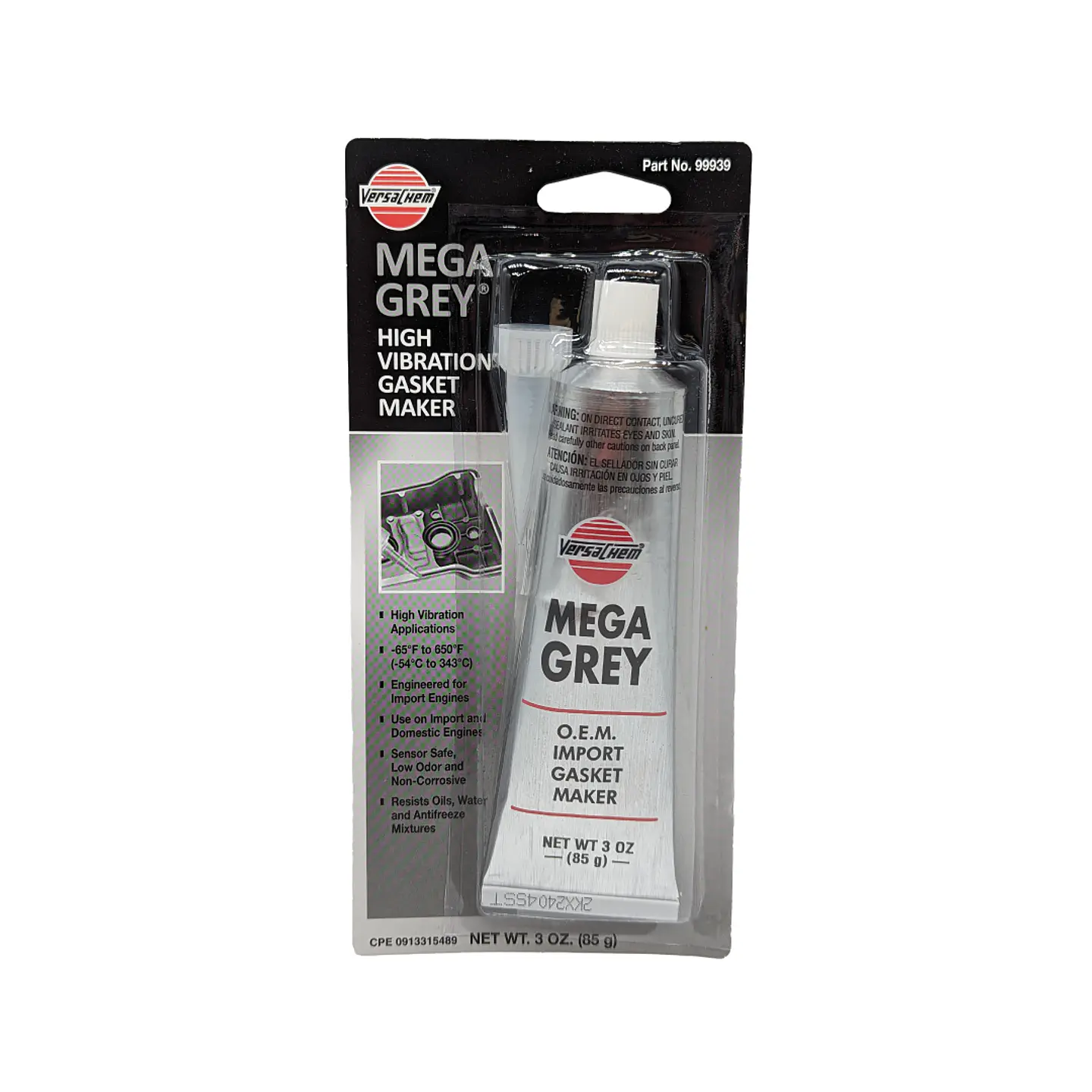 SILICONA ALTAS TEMPERATURAS GREY 85GR VERSACHEM 1