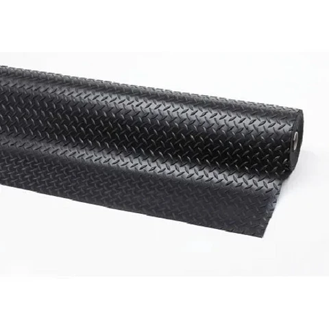 PISO GOMA DIAMANTADO NEGRO 3MM