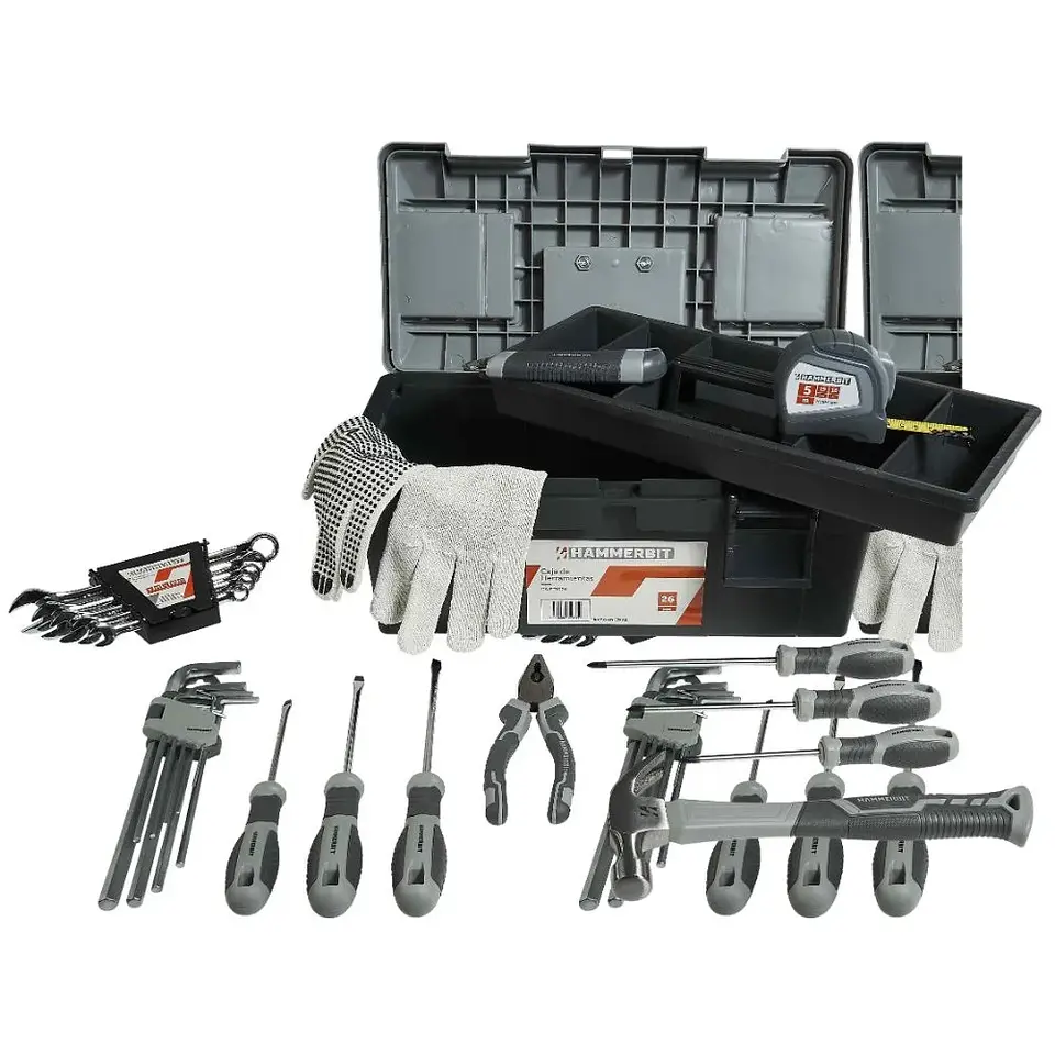 CAJA HERRAMIENTAS HAMMERBIT CON 26 PIEZAS 1