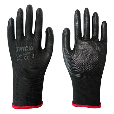 GUANTE NITRILO PALMA LISO NEGRO TALLA 8