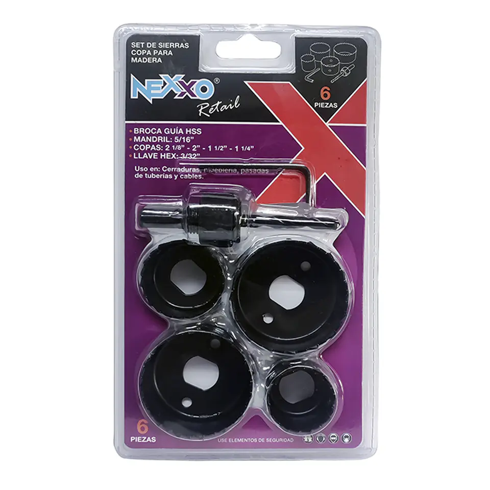 KIT SIERRA COPA NEXXO 6 PIEZAS MADERA 1