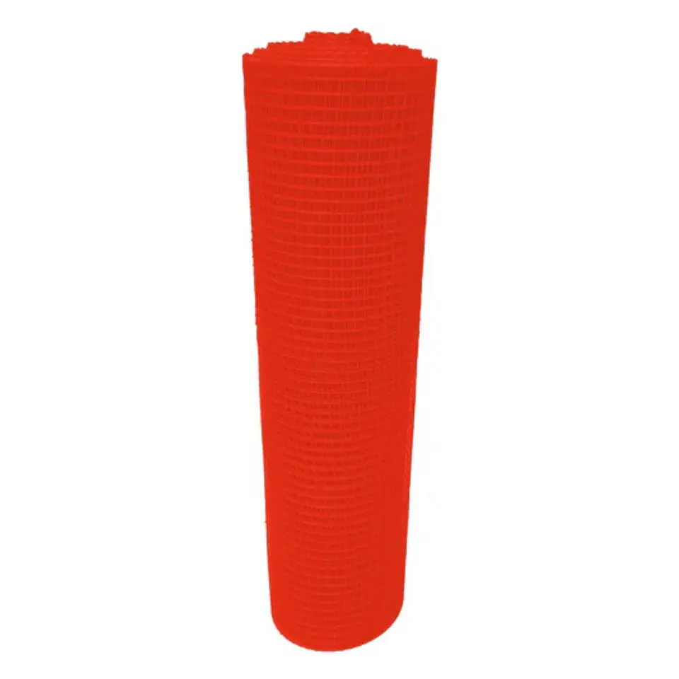 MALLA PLASTICA JARDINERA 1MX6MM ROJO 1
