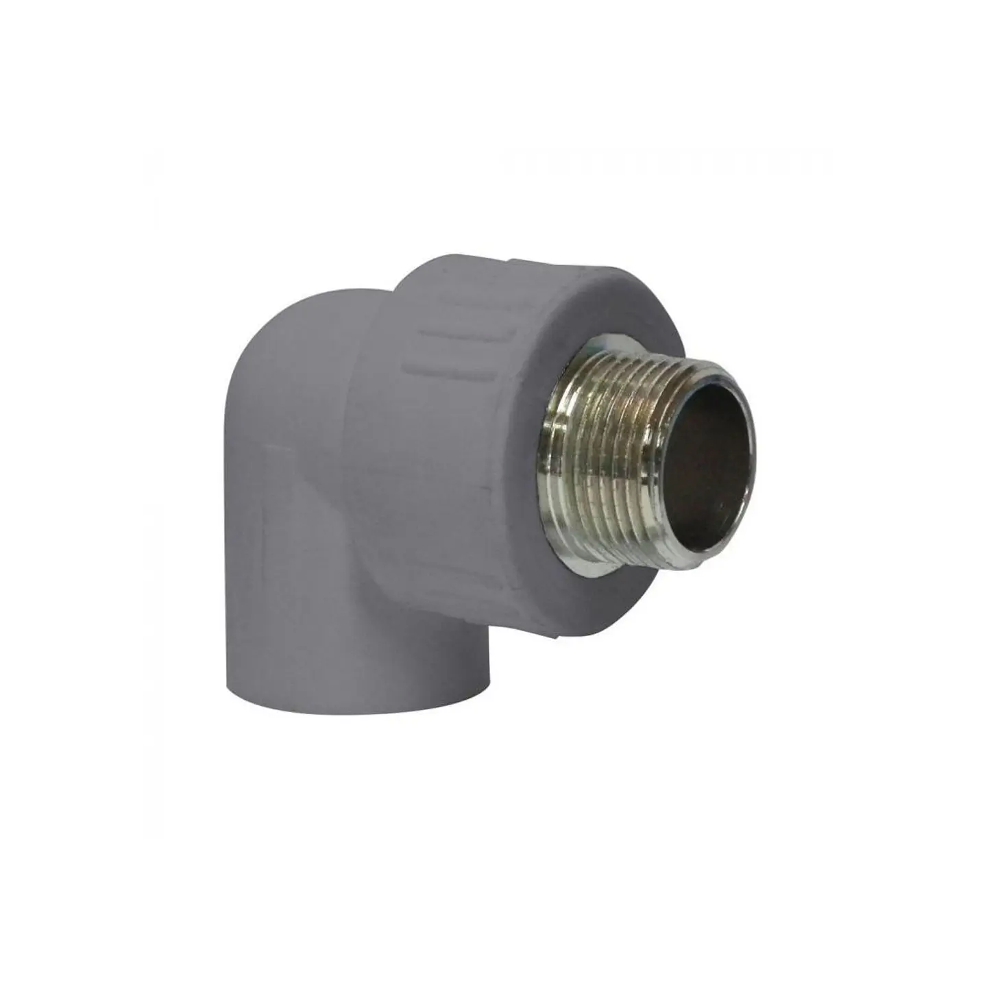 CODO PPR CON ROSCA METAL SO-HE 20MM 1/2 GRIS 1
