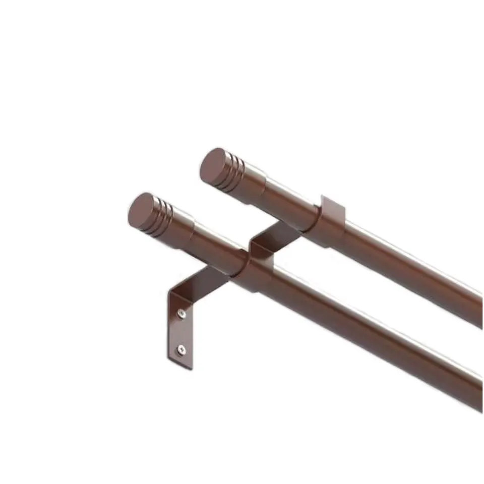 KIT DOBLE CORTINA ANDINO 21MM CHOCOLATE 2.4M NR 1
