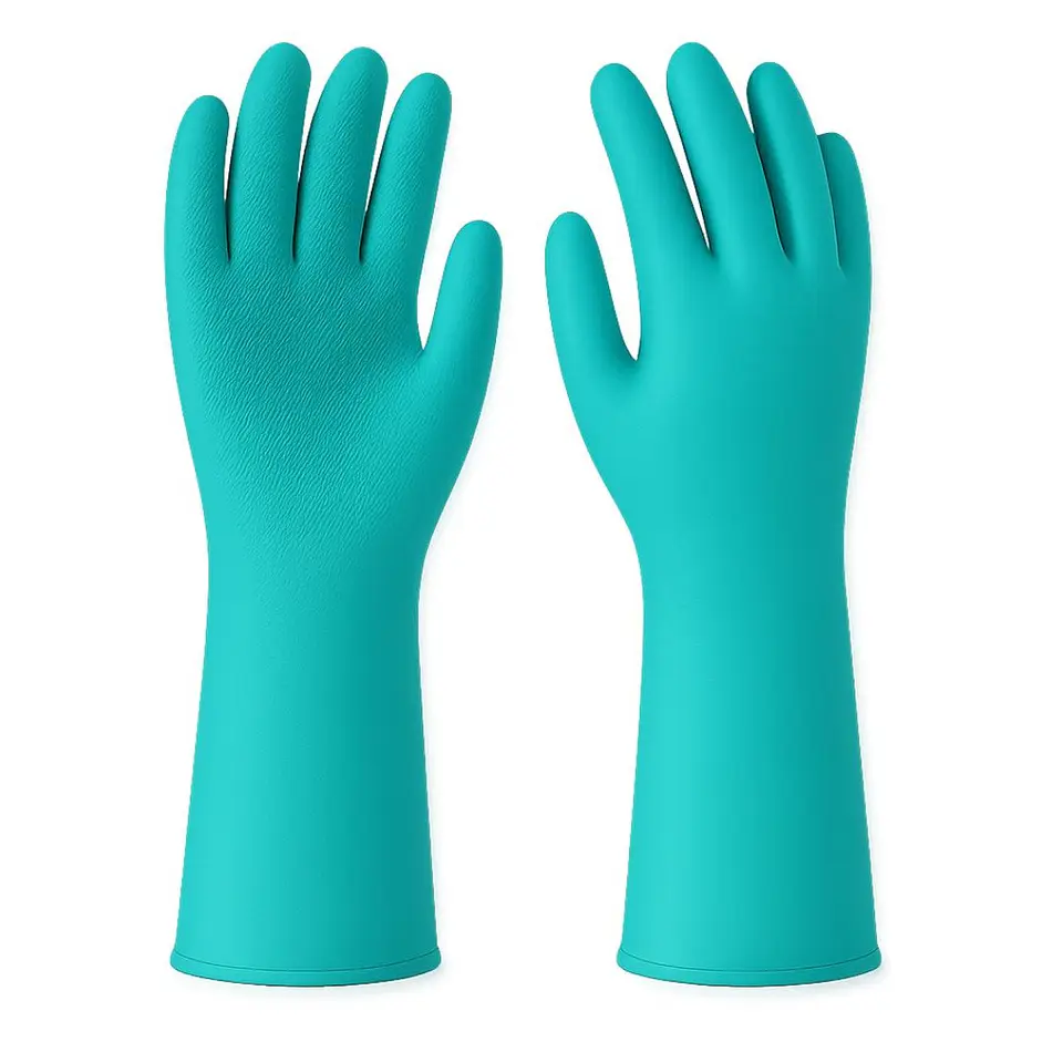GUANTE NITRILO FLOCADO VERDE TALLA 10 THICK 1