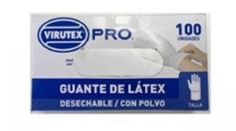 GUANTE LATEX DESECHABLE TALLA L CAJA 100 UNIDADES