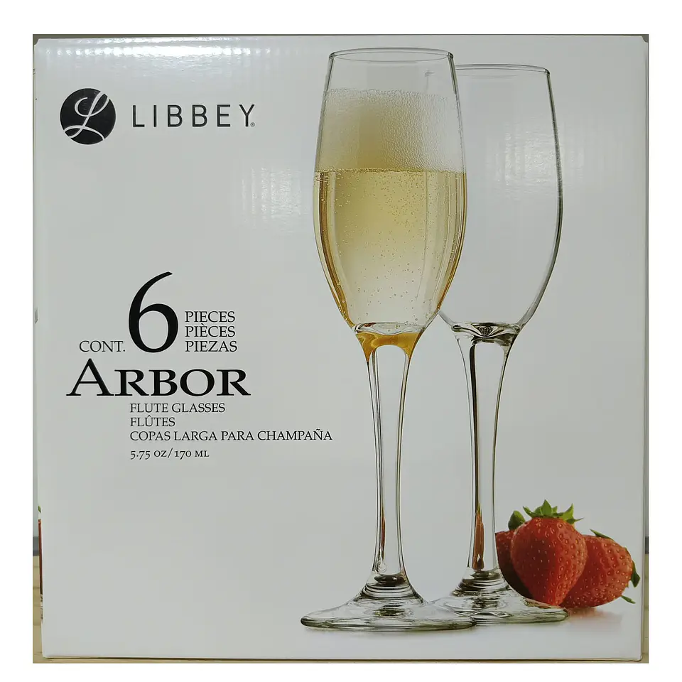 JUEGO 6 COPAS FLAUTA ARBOR 1