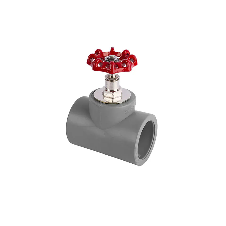 VALVULA PPR ALUMINIO SO-SO ROJO 25MM GRIS 1