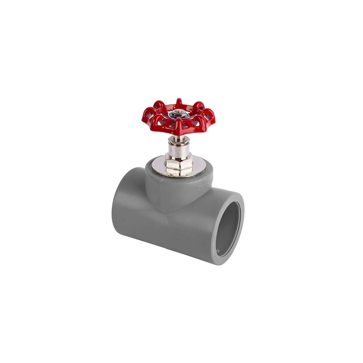 VALVULA PPR ALUMINIO SO-SO ROJO 20MM GRIS 1