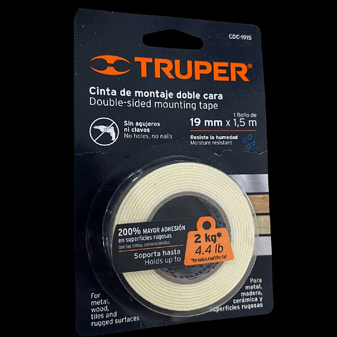 CINTA MONTAJE TRUPER 19MM X 1.5M CDC-1915