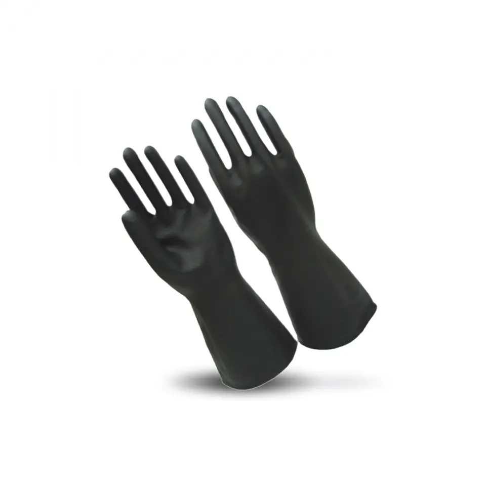 GUANTE GAOMI ALGODON LATEX T-8 NEGRO 1