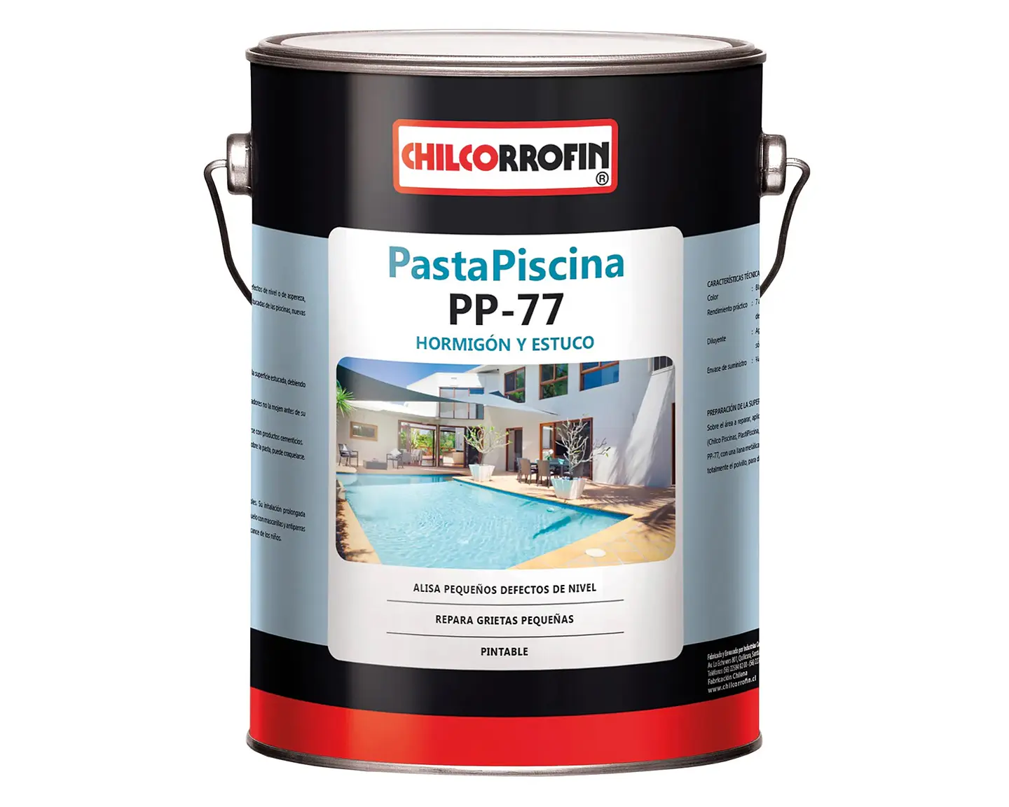 PASTA PISCINA CHILCO GRIS AGUA 7KG GALON 1